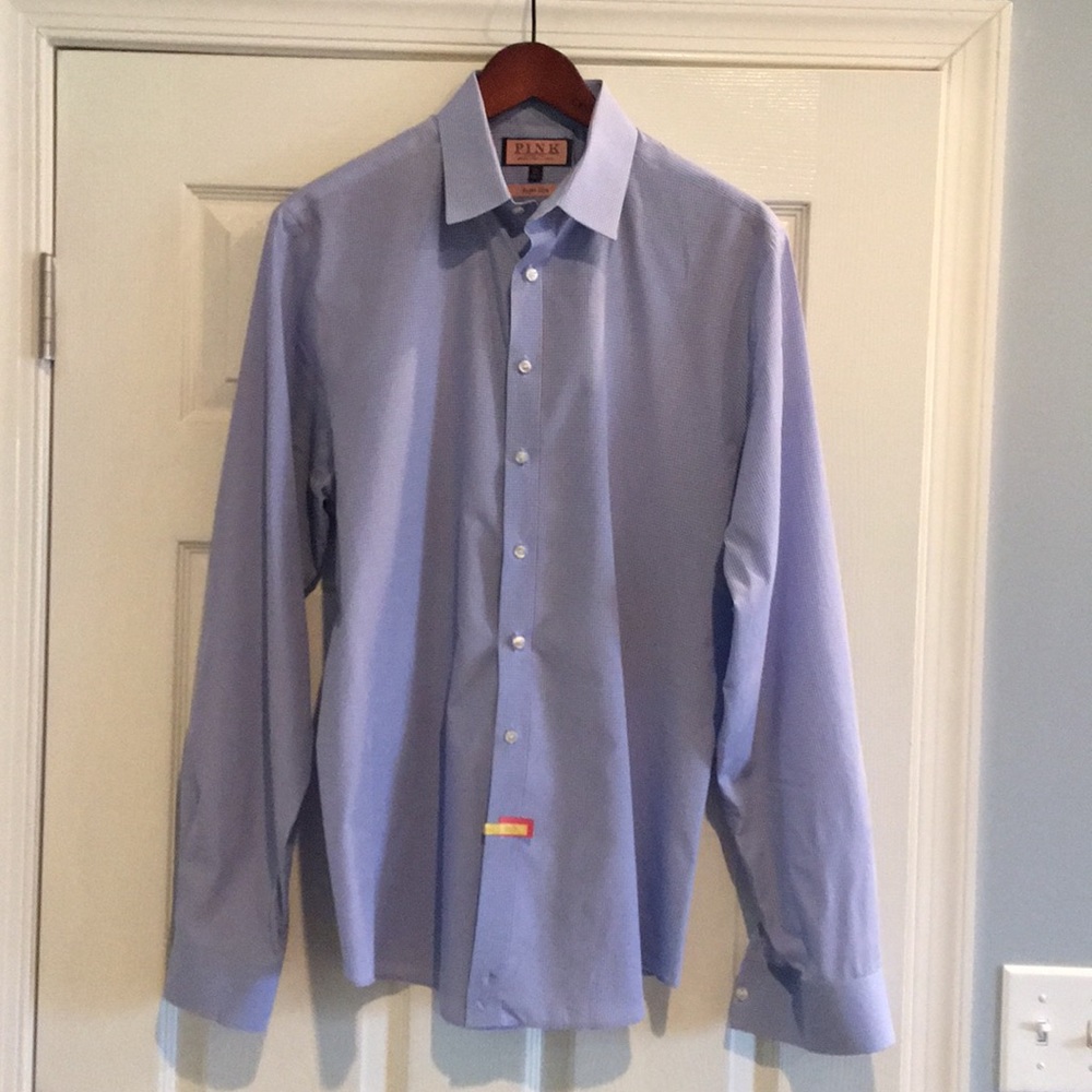 Men’s Super Slim Thomas Pink Dress Shirt